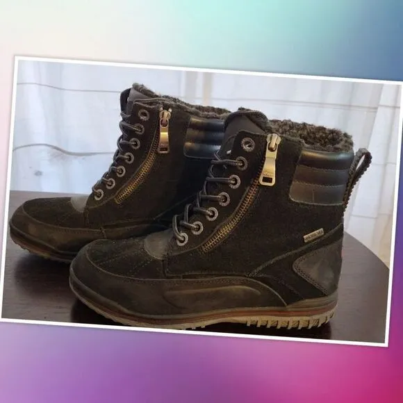 Pajar Boots Jeana Waterproof Insulated Suede Tan Snow Boot 6/6.5