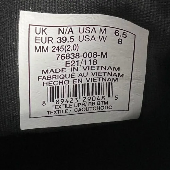 Palladium Mens 6.5 Women 8 Black Canvas Pampa Hi High Canvas Combat Boots EUC