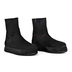 Paloma Barcelo Women Rigel Platform Festival Black Suede Zip Boots 7-7.5US EUR38