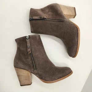 Paul Green ankle boots women's 6.5 taupe suede bootie heel Made Austria new $440
