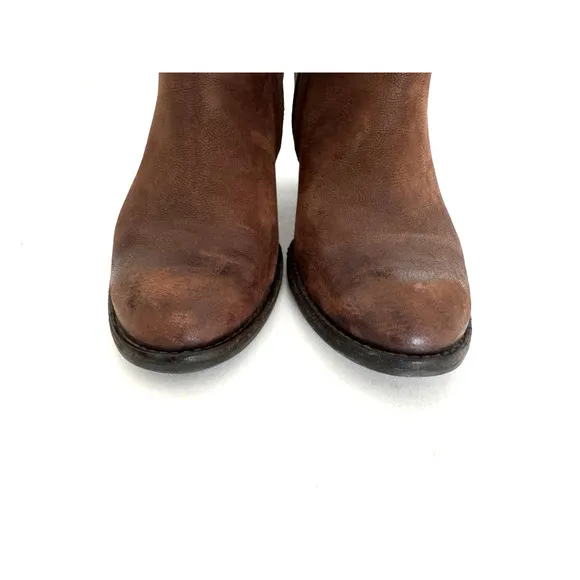 Paul Green Aubrey Ankle Boots US 8.5 UK 6.5 Rustic Brown Leather Western Booties