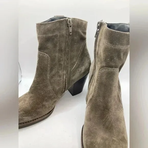 Paul Green Booties Cigar Suede Boots Women’s Shoe Size 5 Mid Calf MSRP $359