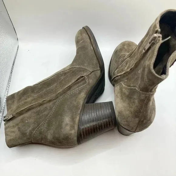Paul Green Booties Cigar Suede Boots Women’s Shoe Size 5 Mid Calf MSRP $359