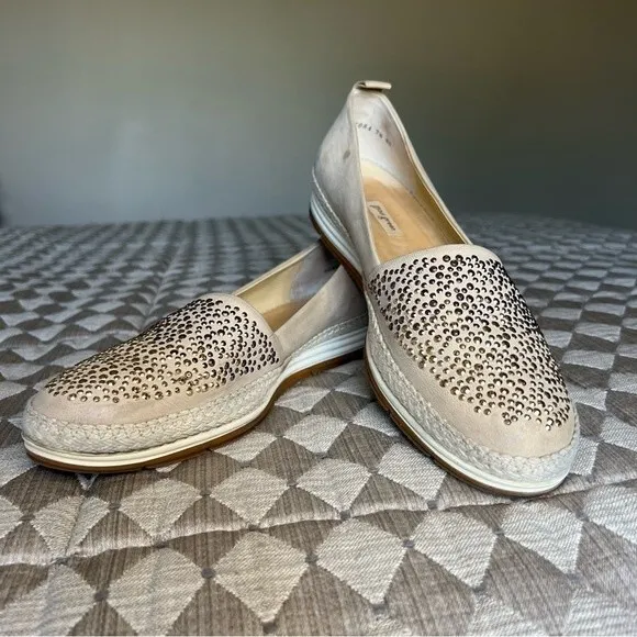 Paul Green Natural Lourdes Espadrille Slip Ons Flat Shoes Women’s UK 7.5 US 9.5