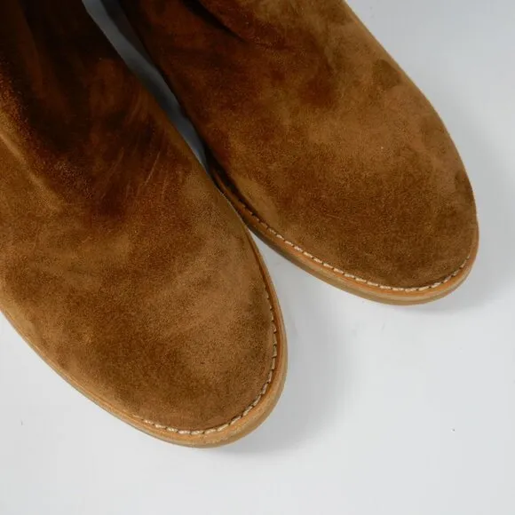 Paul Green Sante Zip Ankle Booties Size US 7.5 Brown Suede Western NEW $520