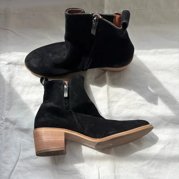 Paul green Sante Zip Up Western Suede Ankle Boots Sz 5.5/US8
