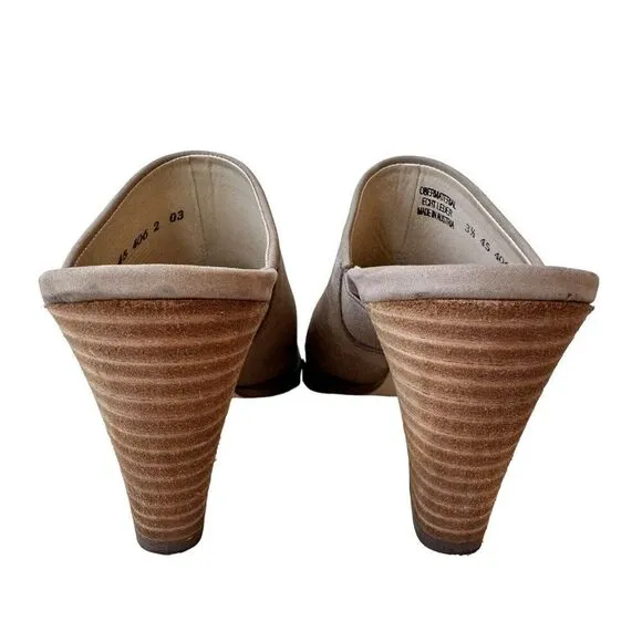 Paul Green Vonda Mule Shoes Women's 3.5 UK / 6 US Tan Nubuck Leather Clog Heel