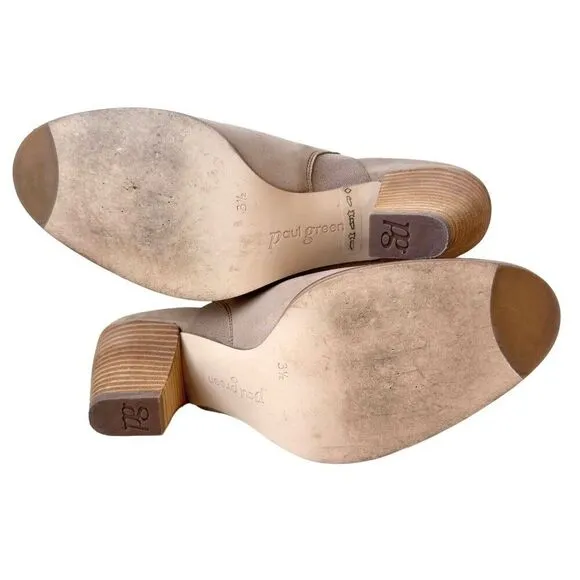 Paul Green Vonda Mule Shoes Women's 3.5 UK / 6 US Tan Nubuck Leather Clog Heel