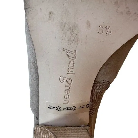 Paul Green Vonda Mule Shoes Women's 3.5 UK / 6 US Tan Nubuck Leather Clog Heel