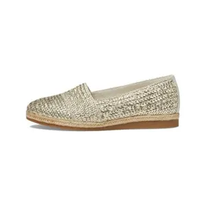 PAUL GREEN Womens Gold Woven Comfort Lori Round Toe Slip On Espadrille Shoes 9 M