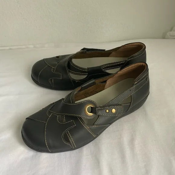 PED-LITE Women’s Megan Diabetic Black Leather Extra Wide Shoes Big&amp;Tall Sz 11M