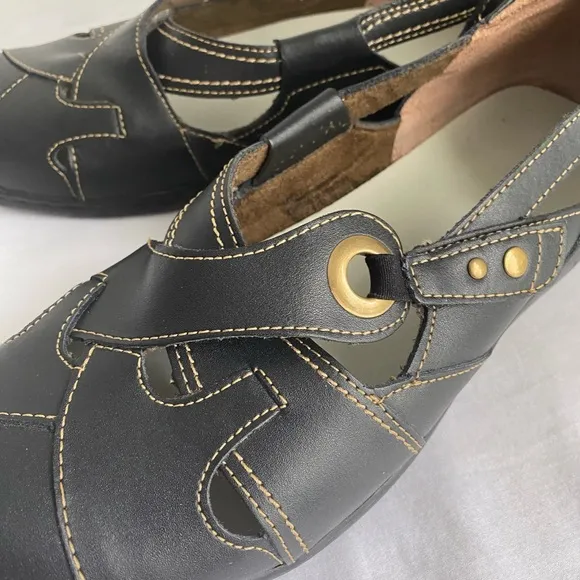 PED-LITE Women’s Megan Diabetic Black Leather Extra Wide Shoes Big&amp;Tall Sz 11M