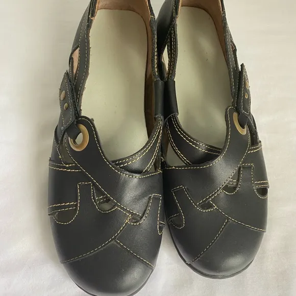 PED-LITE Women’s Megan Diabetic Black Leather Extra Wide Shoes Big&amp;Tall Sz 11M