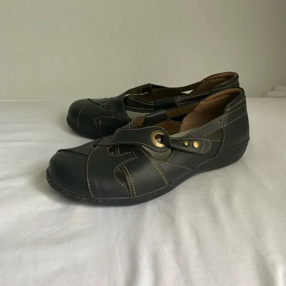 PED-LITE Women’s Megan Diabetic Black Leather Extra Wide Shoes Big&amp;Tall Sz 11M