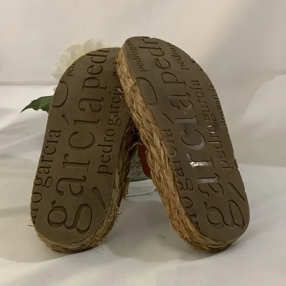 🔥PEDRO GARCÍA Raffia Flipflop Sandals