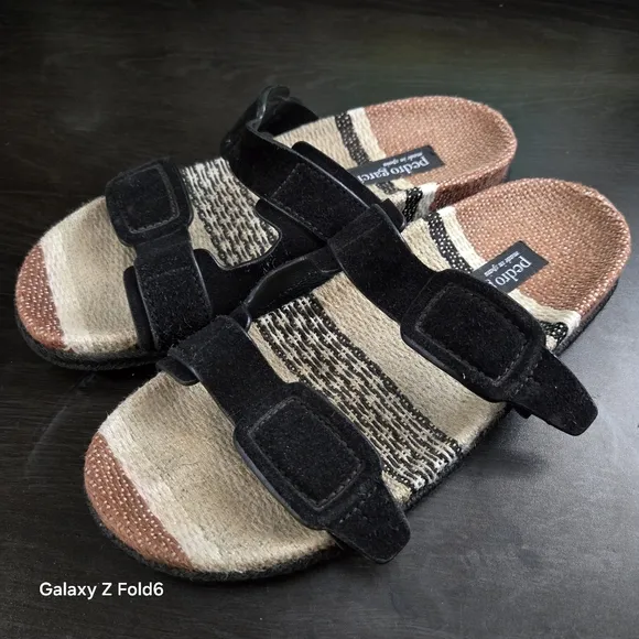 Pedro Garcia Arielle Black Castoro Santa Fe Luxury Sandals Made In Spain