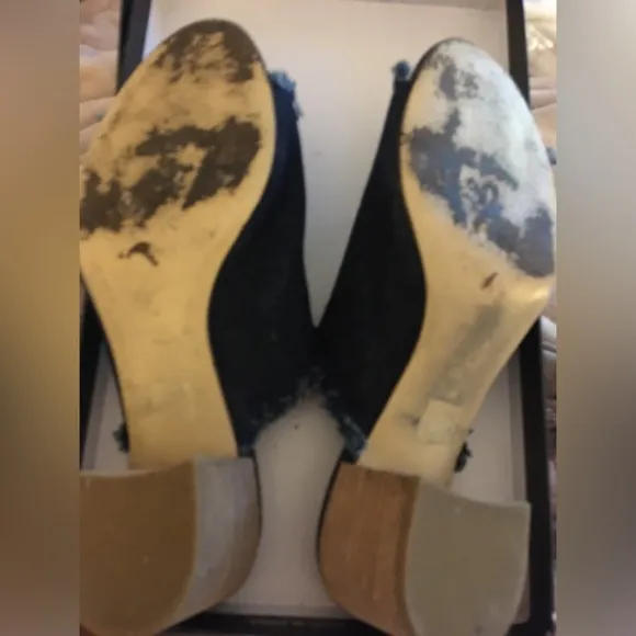 Pelle Moda Women's Blue Denim Mules