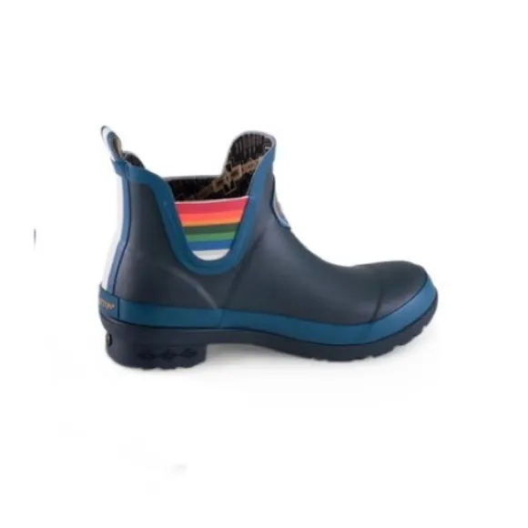Pendleton Blue &amp; Red Stripes Heritage Crater Lake Chelsea Rain Boots Size 6 READ