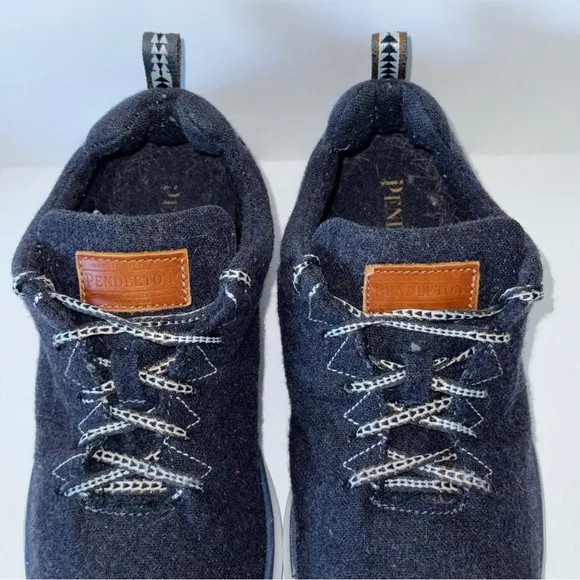 Pendleton Womens Navy Heather Wool Water Resistant Sneakers Shoes Size 9