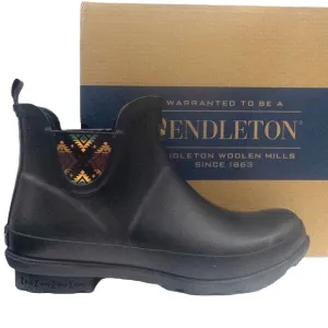 Pendleton Womens Waterproof Rubber Chelsea Rain Boots Fur Lined Winter Rainboots