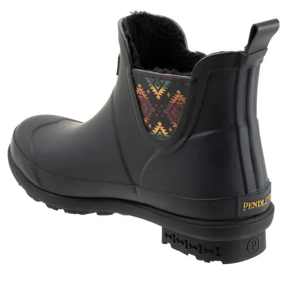 Pendleton Womens Waterproof Rubber Chelsea Rain Boots Fur Lined Winter Rainboots