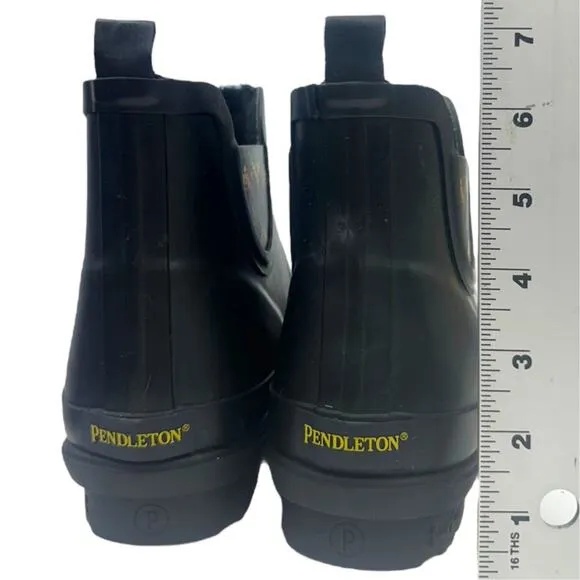 Pendleton Womens Waterproof Rubber Chelsea Rain Boots Fur Lined Winter Rainboots