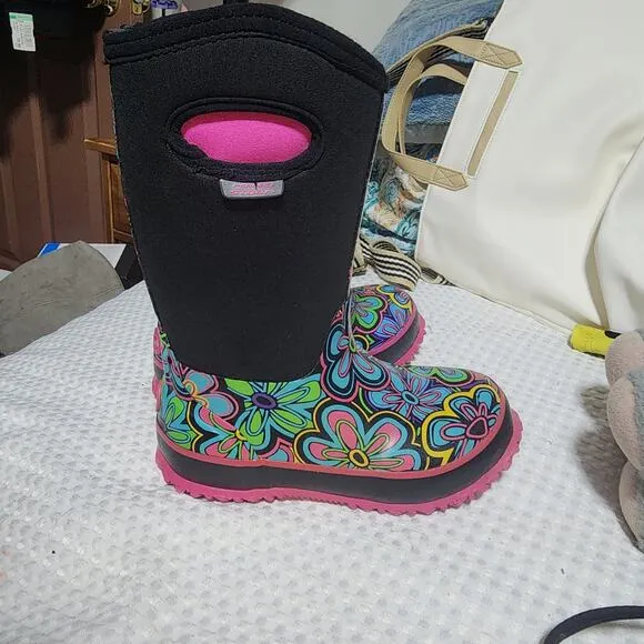 PERFECT STORM EUC GIRLS SIZE 1 POWER FLOWERS RUBBER BOOTS