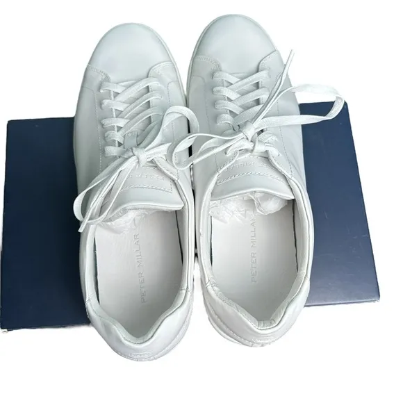 Peter Millar Vantage Lite Sneakers White Mens 11.5 Golf Casual Shoes New In Box