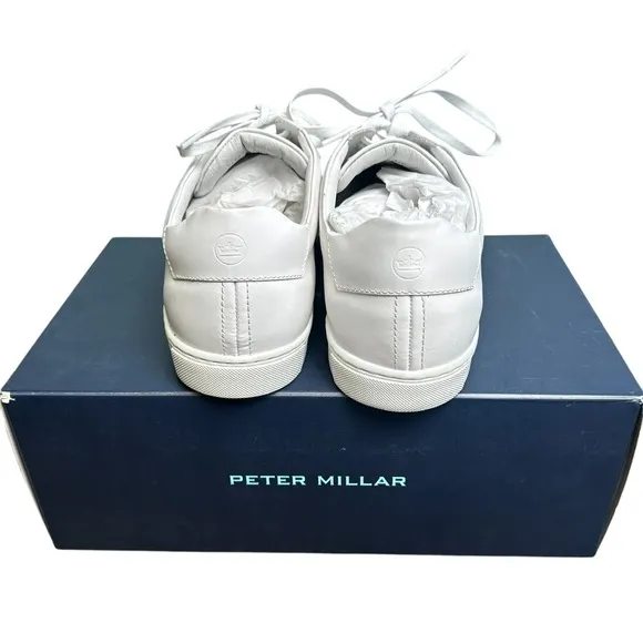 Peter Millar Vantage Lite Sneakers White Mens 11.5 Golf Casual Shoes New In Box