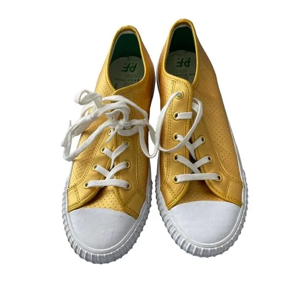 PF Flyers Vulcanized Gold sneakers shoes womens size 12 mens size 10