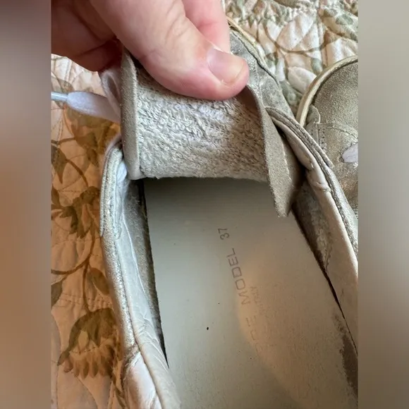 PHILIP MODEL PARIS distressed leather sneaker 37
