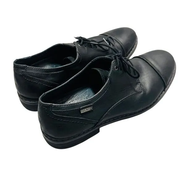Pikolinos Black Leather Lace Up Formal Mens Dress shoes Oxford EU 44 US 10.5-11