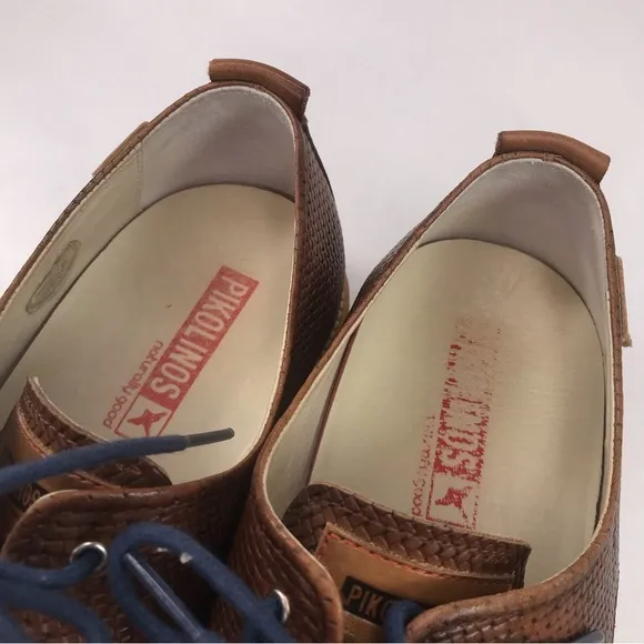 Pikolinos Glasgow Mens Size 44 US 10.5-11 Oxford Shoes Brown Leather