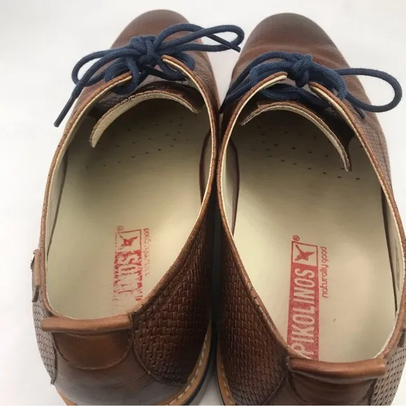 Pikolinos Glasgow Mens Size 44 US 10.5-11 Oxford Shoes Brown Leather