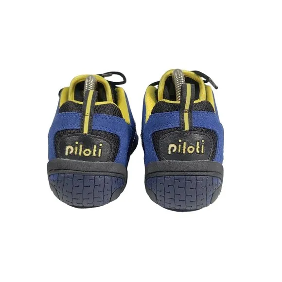 Piloti Driving Shoes Sporty Monterey Blue Suede Yellow Black Rubber-Soles