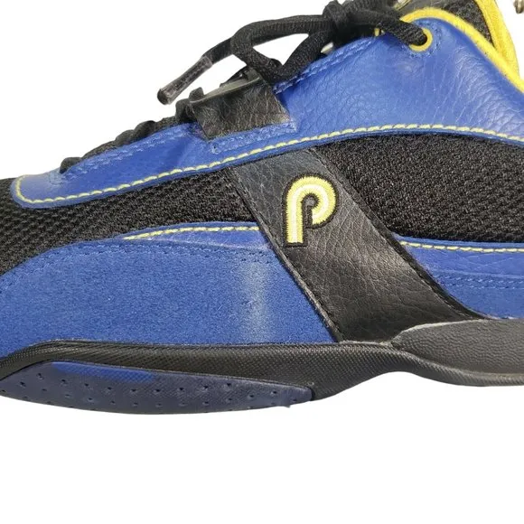 Piloti Driving Shoes Sporty Monterey Blue Suede Yellow Black Rubber-Soles