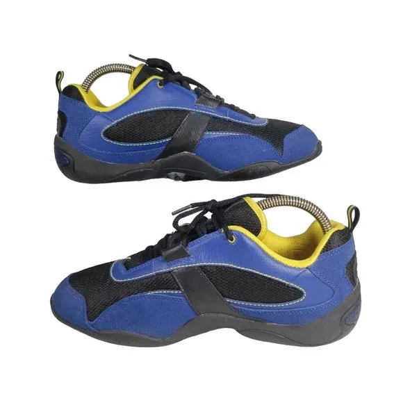 Piloti Driving Shoes Sporty Monterey Blue Suede Yellow Black Rubber-Soles
