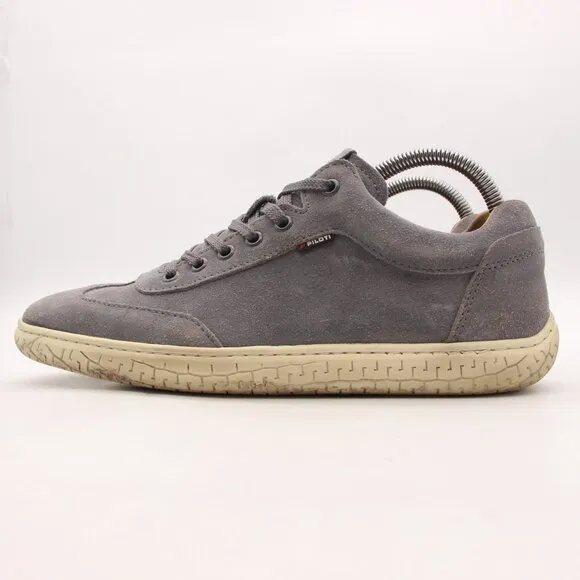 Piloti Shift Driving Shoes Men's Size US 7 Gray Suede Leather Sneakers Lace Up