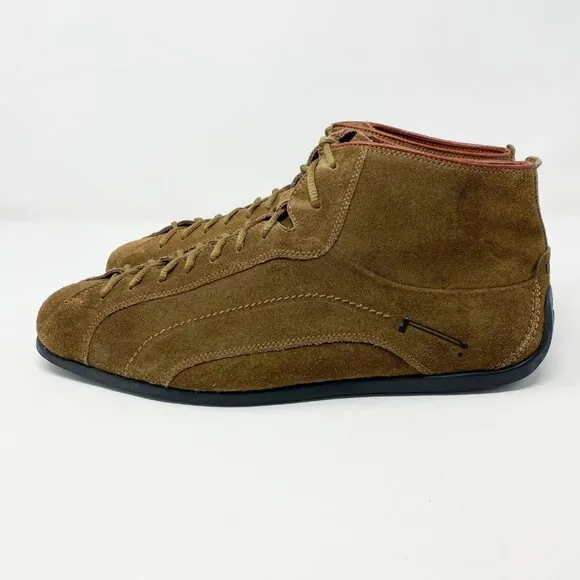 Pirelli Tan Suede Lace Up Boots Men's Size 11.5 EUC Made in Brazil