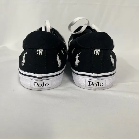 Polo by Ralph Lauren Black Canvas Sneakers