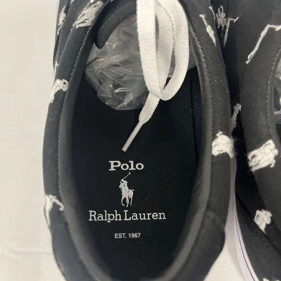 Polo by Ralph Lauren Black Canvas Sneakers