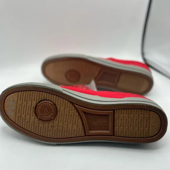 Polo by Ralph Lauren Men's Red Canvas Sneakers NWT