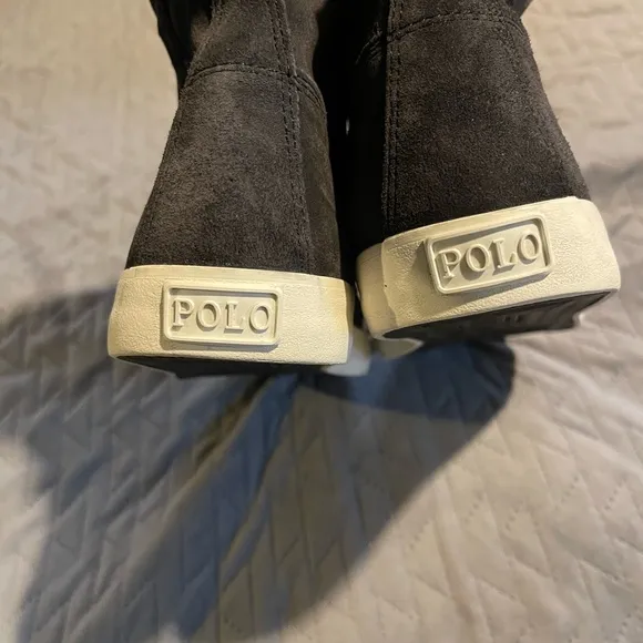 Polo Ralph Lauren‎ Calf suede shoes men’s size 10D gray EUC