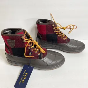 Polo Ralph Lauren Claus Buffalo Check Lace-up Boots Size 8