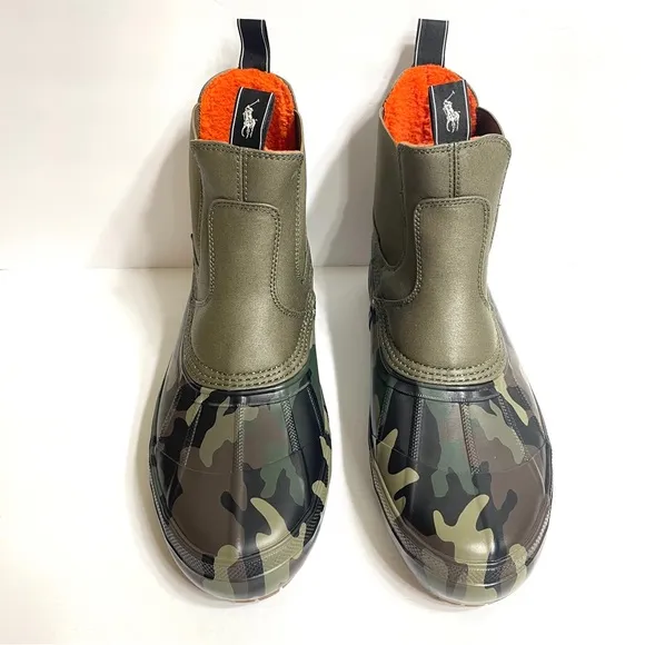 Polo Ralph Lauren Claus Chelsea Camouflage Boots Shoes Mens Size 9