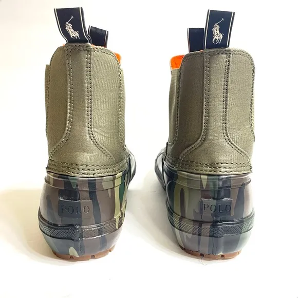 Polo Ralph Lauren Claus Chelsea Camouflage Boots Shoes Mens Size 9