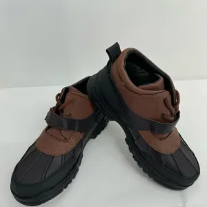 POLO RALPH LAUREN Dover Boys Boots US 6 Buckle Lace Up Rubber Duck Brown NEW
