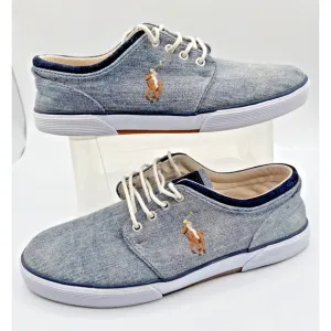Polo Ralph Lauren Faxon Low Sneaker Men Denim Blue Size 11.5D EU 45