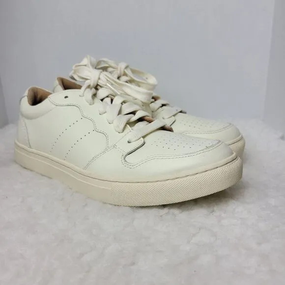 Polo Ralph Lauren Jeston Men's Size 9D Leather Shoes Sneakers Cream/Beige