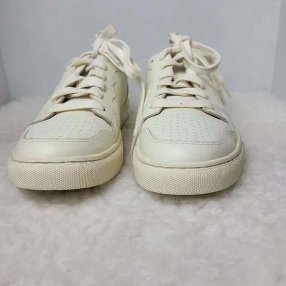 Polo Ralph Lauren Jeston Men's Size 9D Leather Shoes Sneakers Cream/Beige